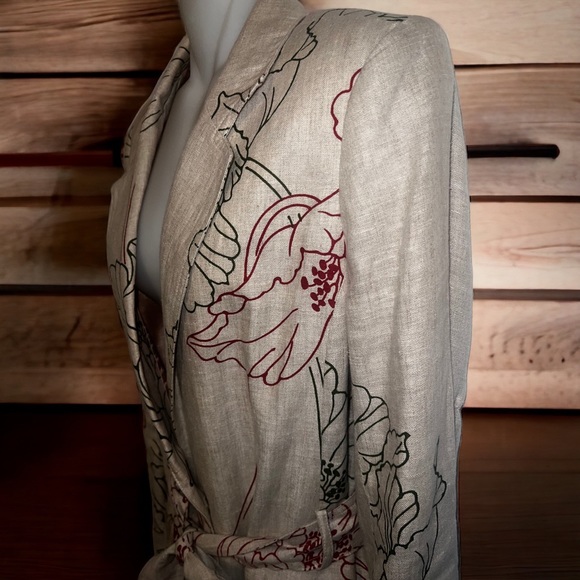 Vintage Carrie Hutton Linen Blazer Size 8 - Picture 2 of 8